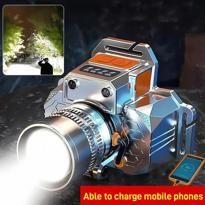 Zoomable LED Rechargeable Headlamp