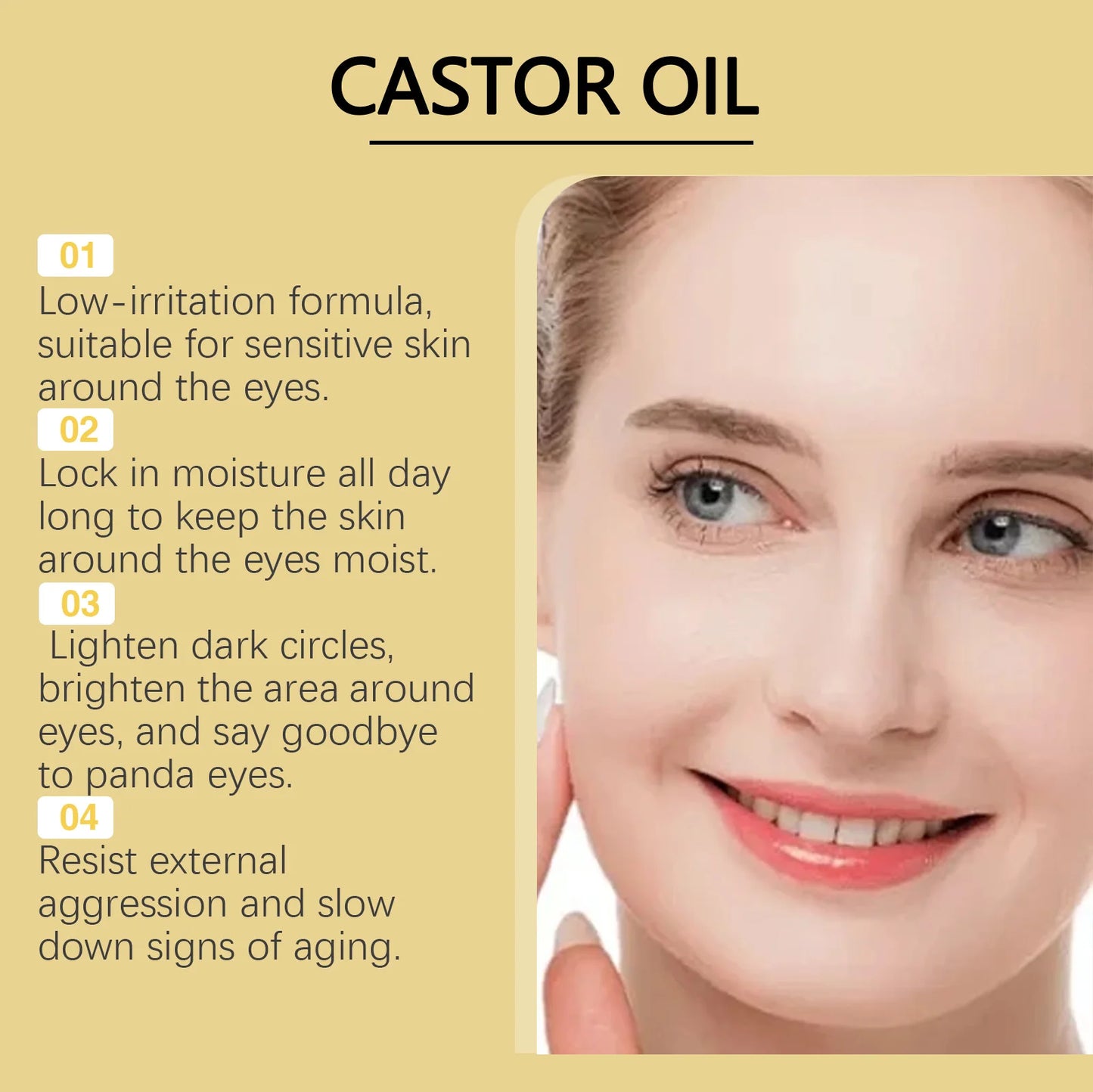 Castor Oil Eye Serum – Dark Circles & Puffiness Care (10ml)